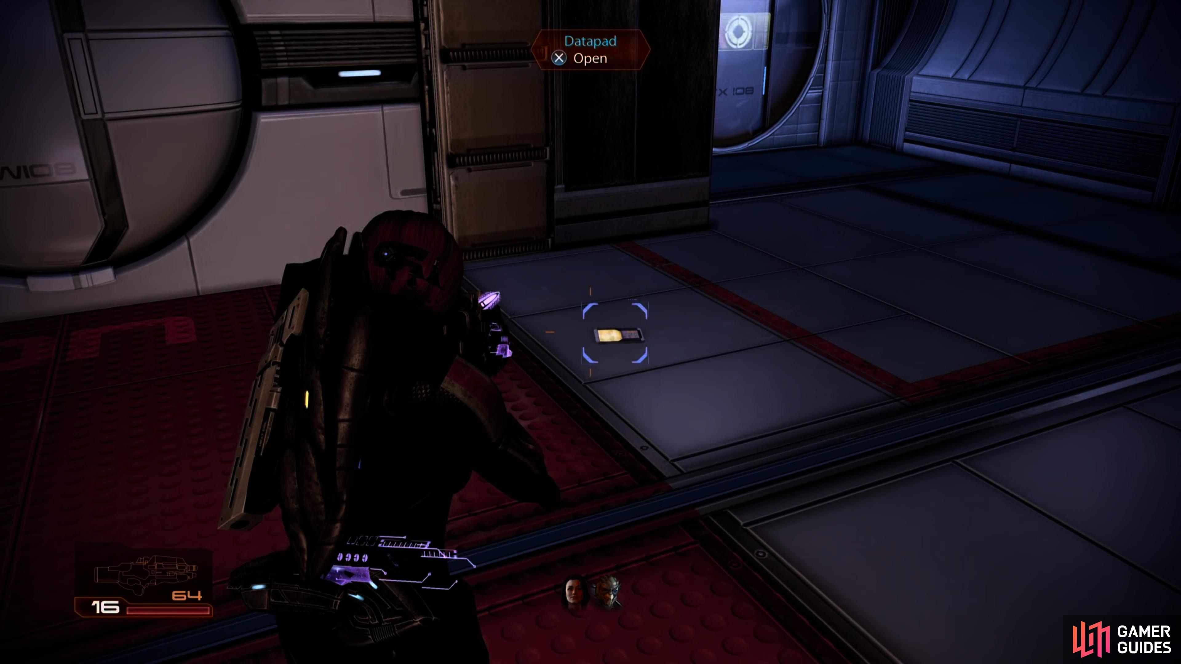During the mission Dossier: The Assassin, grab a PDA off the floor,