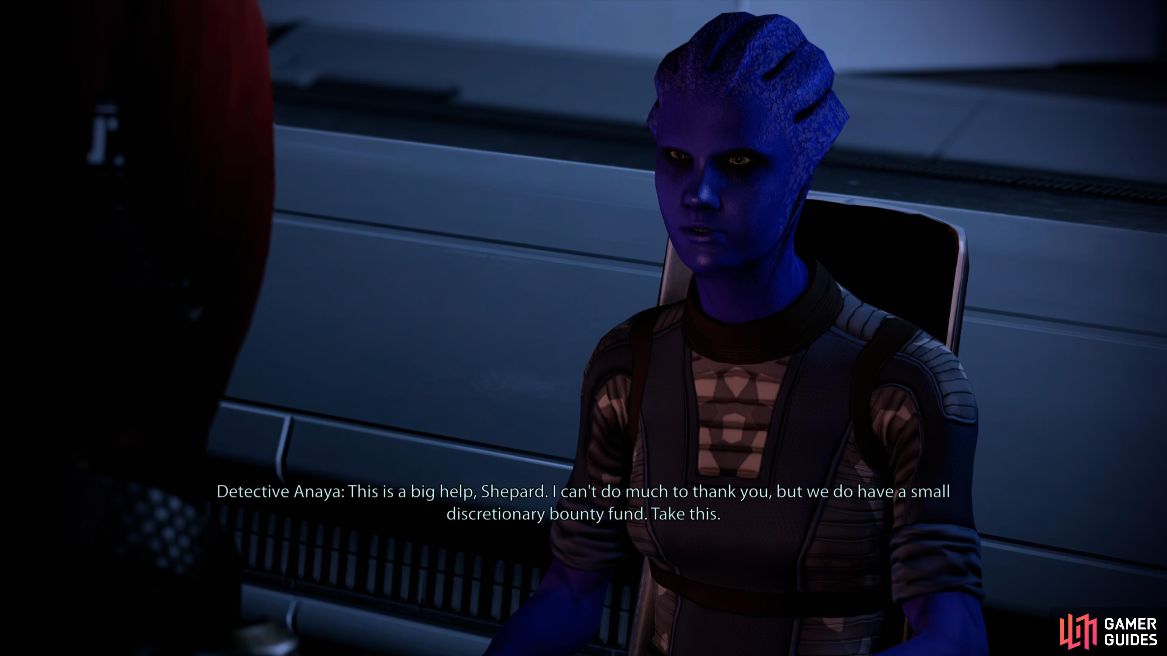 Once you're done with Samara, you can give the Shipping Manifest to Detective Anaya if you didn't sell it to Pitne For.