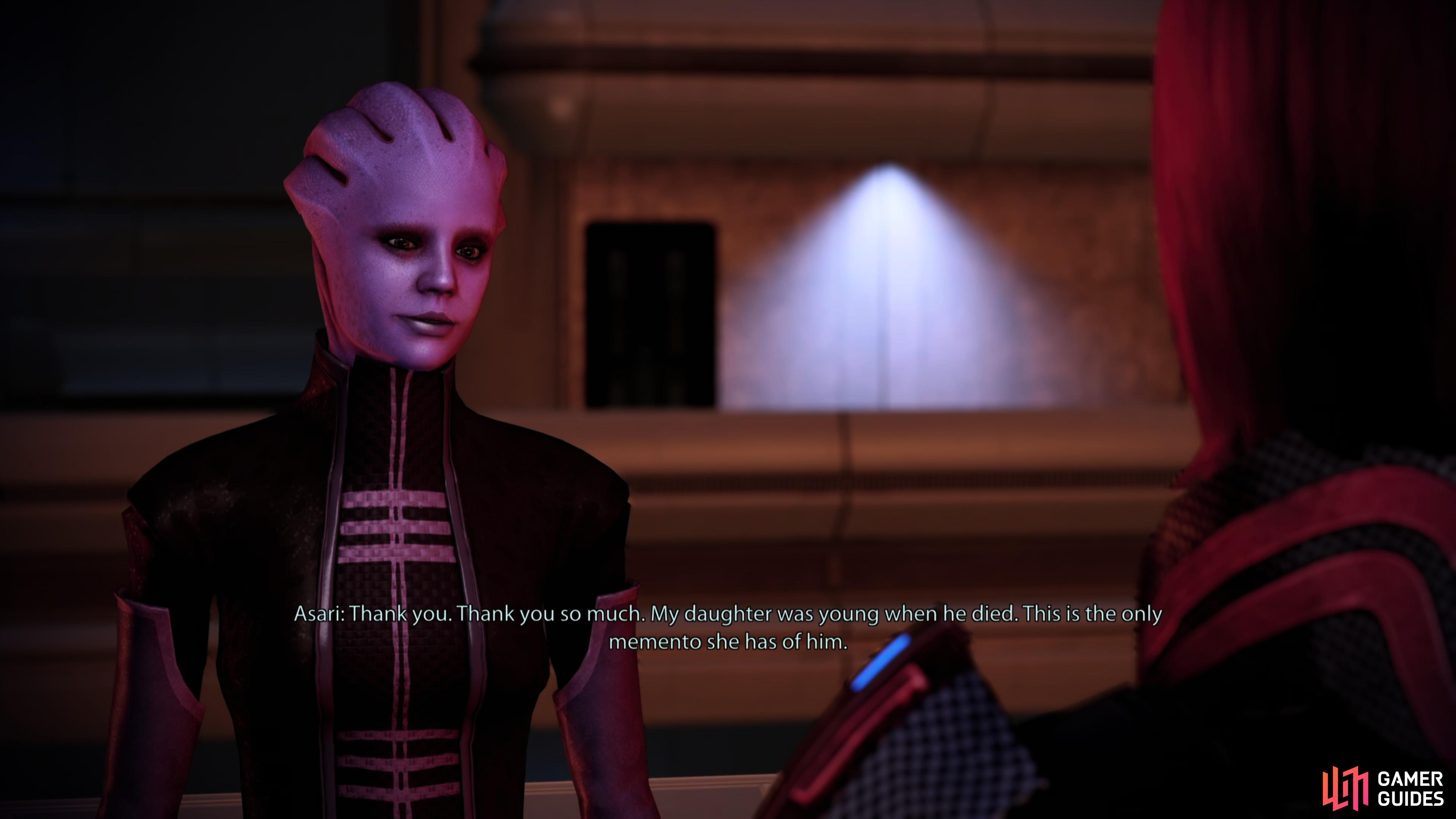 Give it to an Asari in Ilium for a reward.