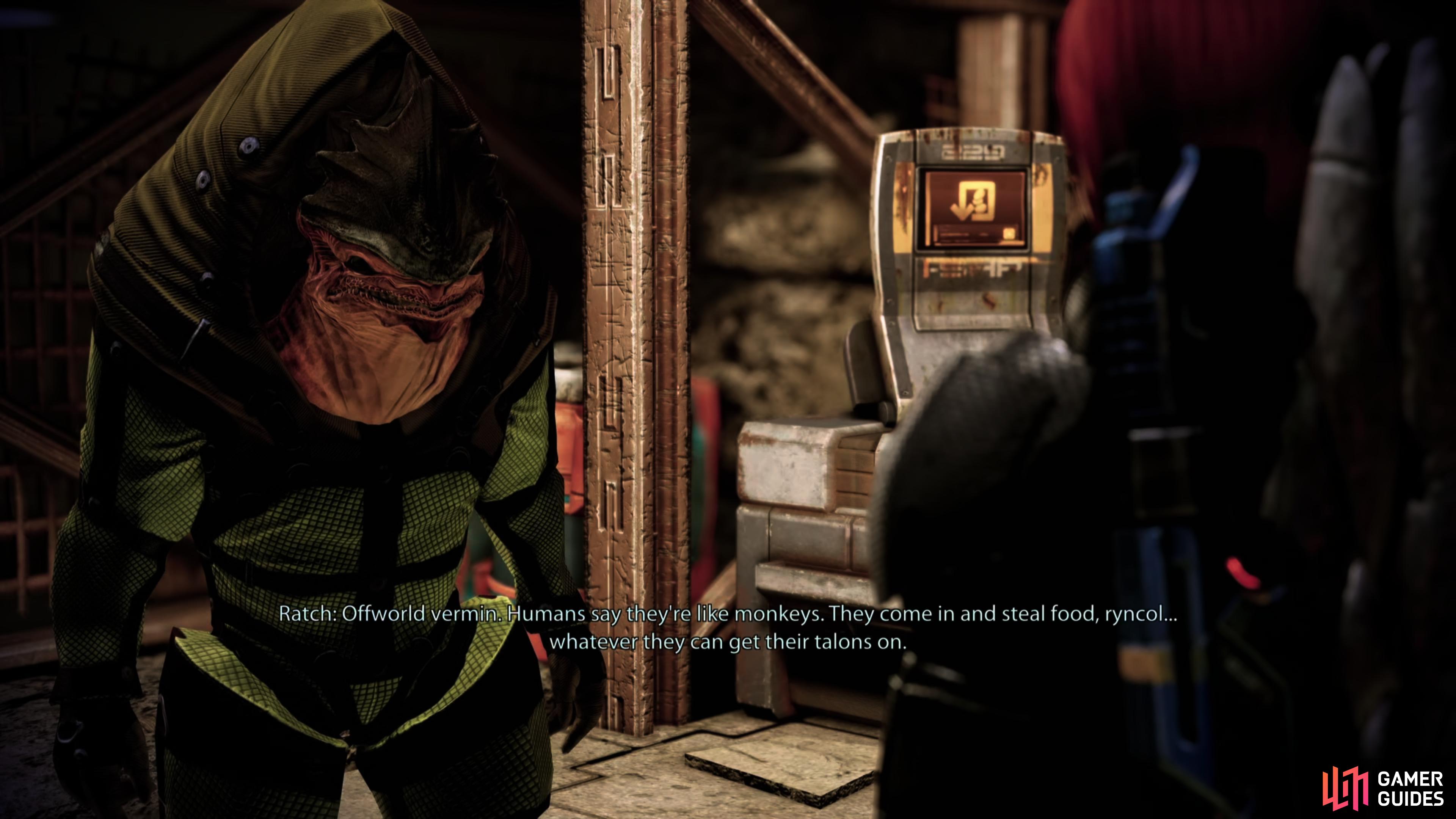 me2 tuchanka missions Talk to Ratch to start the assignment