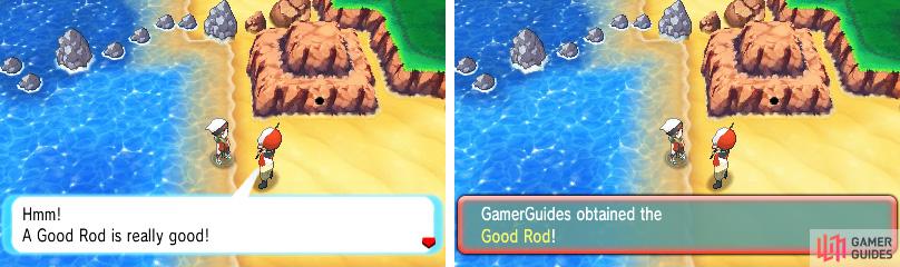 With the Good Rod you can fish for good Pokémon. Probably.