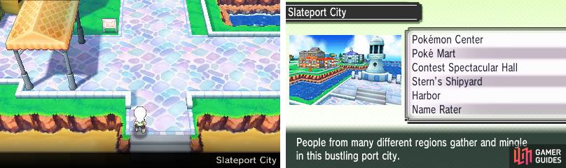 A bustling port town, where you'll experience your first Pokémon Contest.