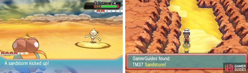 Sandstorms aren't unique to nature; they can be conjured up by Pokémon too.