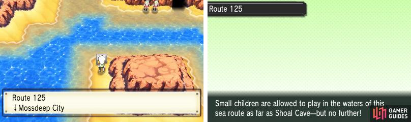 This oceanic route sits north of Mossdeep City.