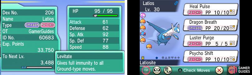 Latios is safe from Ground moves unless the foe has Mold Breaker or a similar ability.