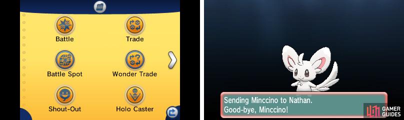The first page contains the interesting and rather popular Wonder Trade option.