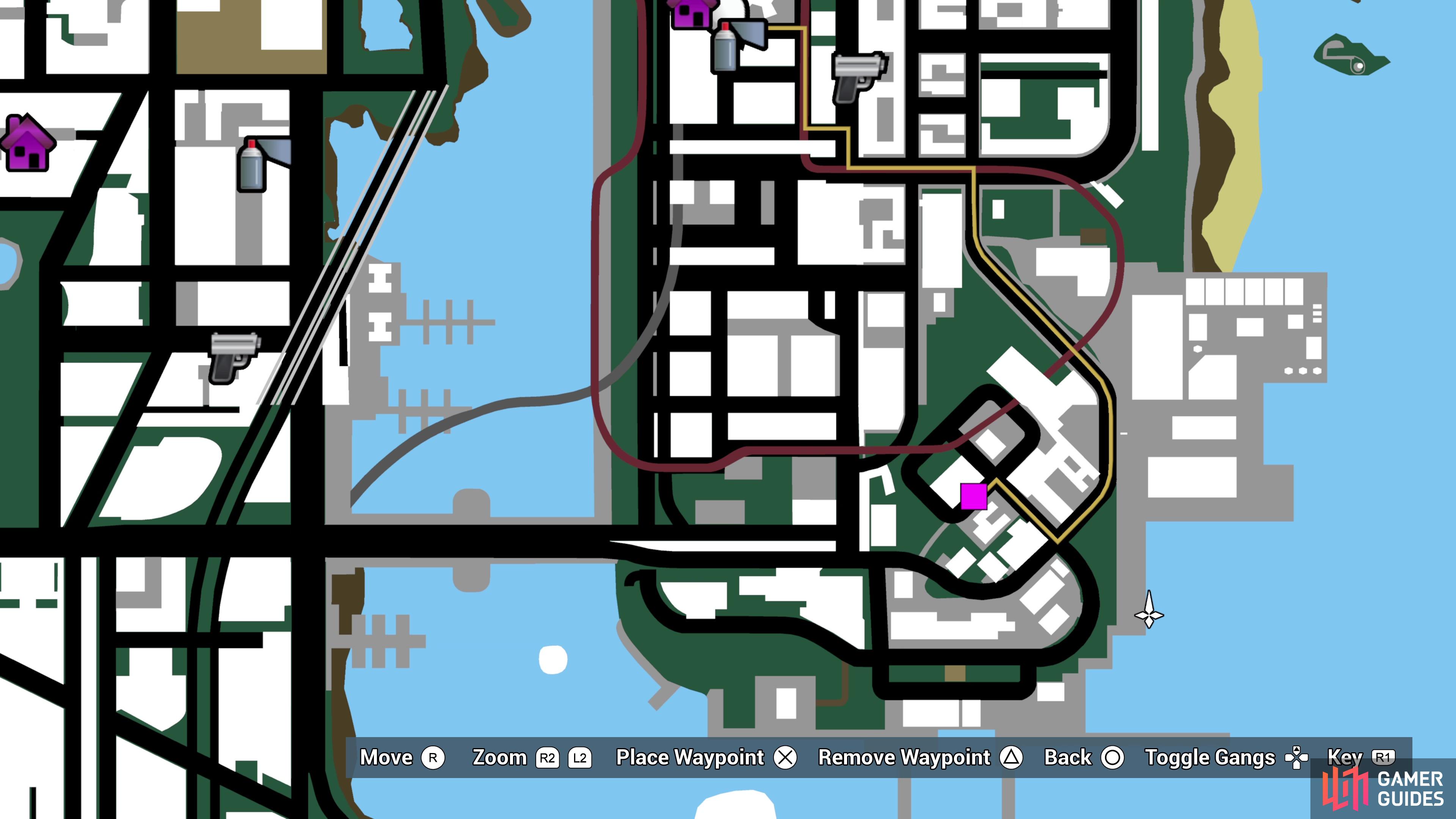 Grand Theft Auto 3 Map - Gta 3 Map - Pin