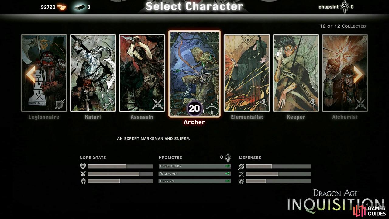 Choose between one of twelve unique Agents of the Inquisition.