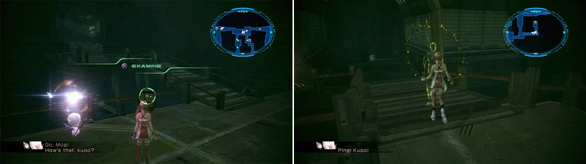Location of the weapon materials (left). Assistant's Location (right).