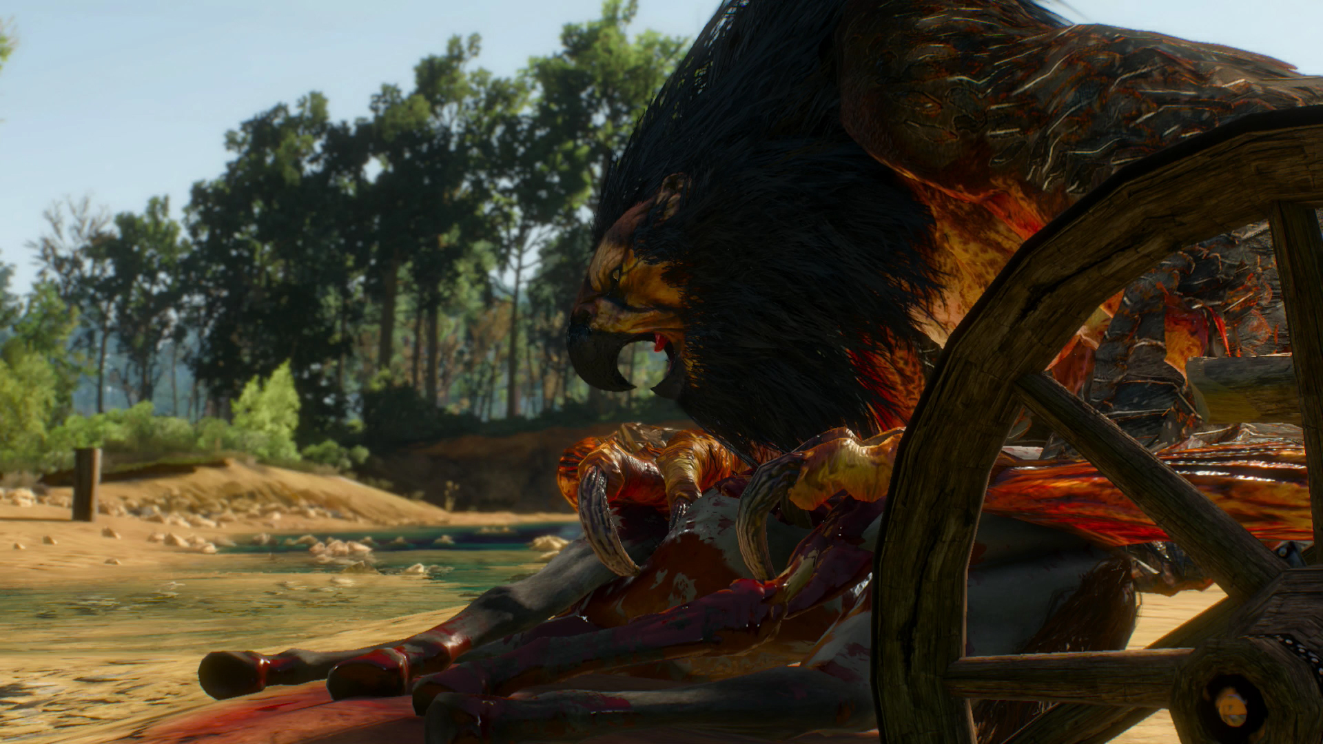 A Griffin prowls the skies over White Orchard…