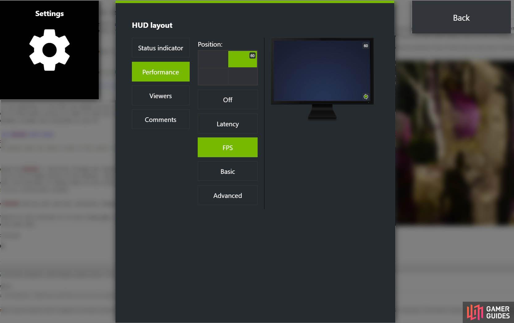 Geforce Experience does indeed show an FPS counter so we can see what we are doing.