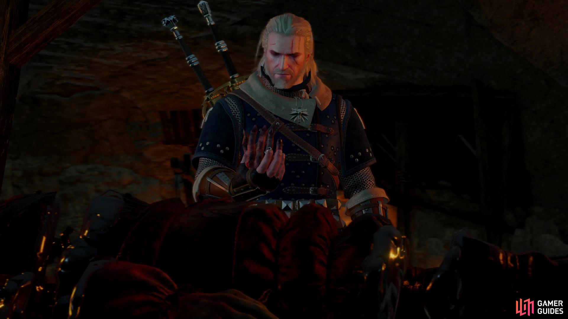 Examine the corpse of the murdered noble to find an Unusual Severed Hand, which raises many questions and offers few answers.
