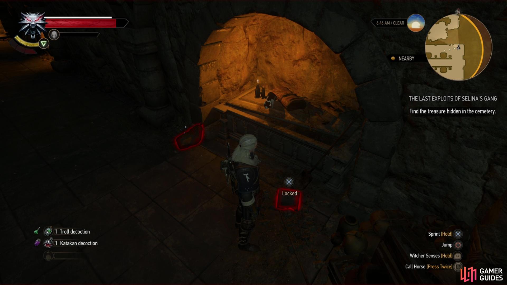 then loot some containers to complete the Treasure Hunt.