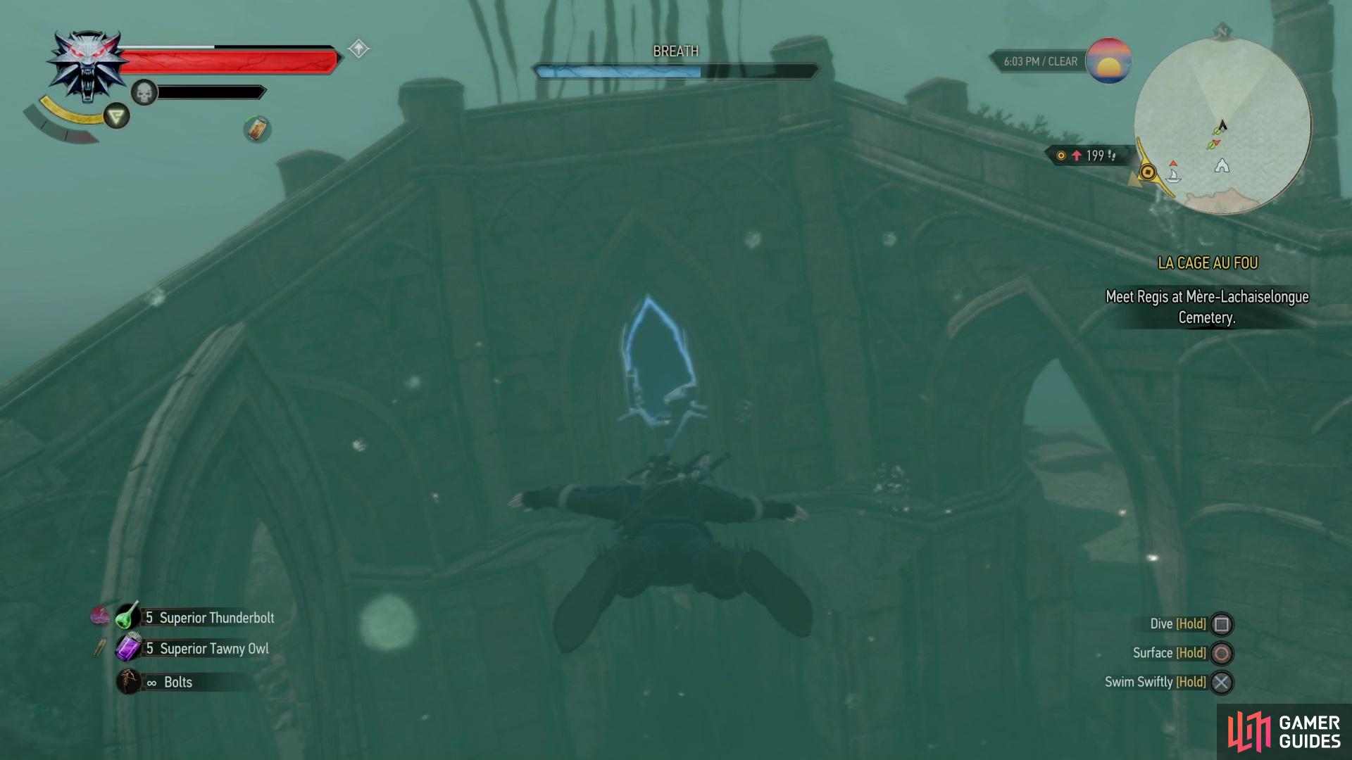 then swim north to find a portal in some submerged elven ruins.