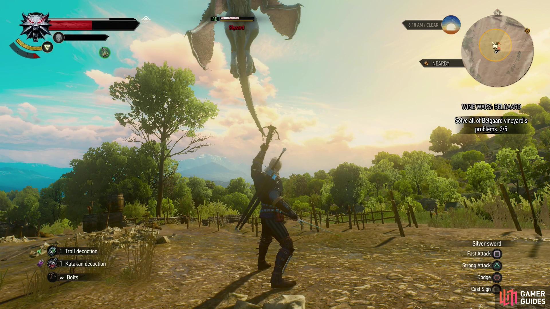 When flying, the Slyzard is vulnerable to crossbow attacks.
