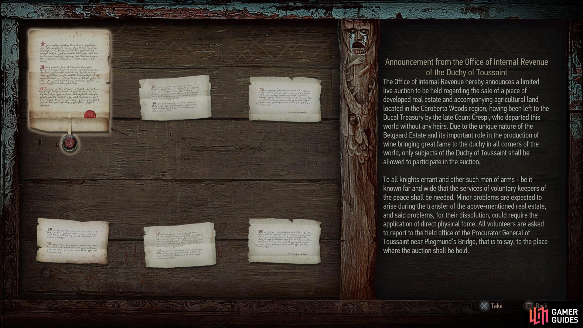 You can start this quest by grabbing the notice from almost any notice board in Toussaint.
