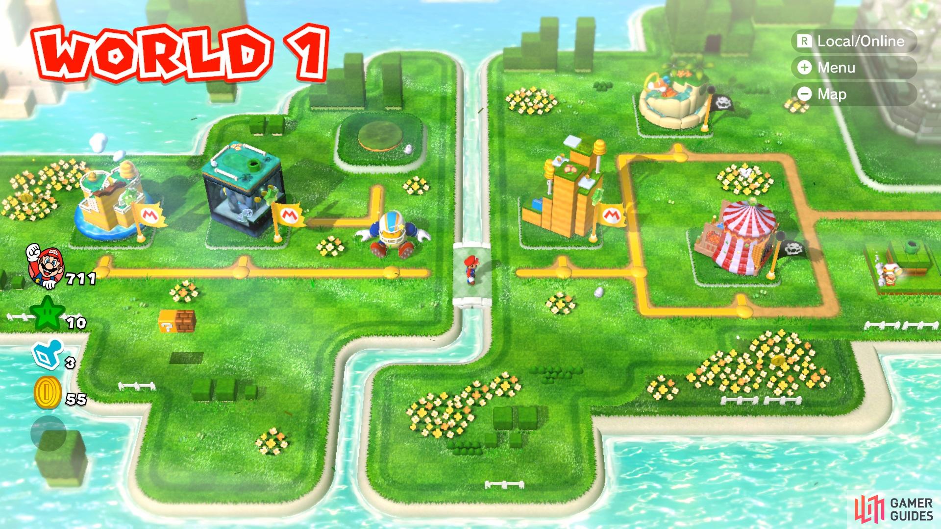 SUPER MARIO 3D WORLD #1 - O Início: Gameplay com Mario e Luigi