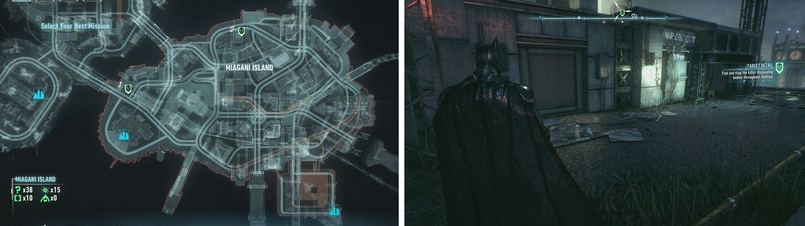 Batman arkham knight the perfect crime locations map