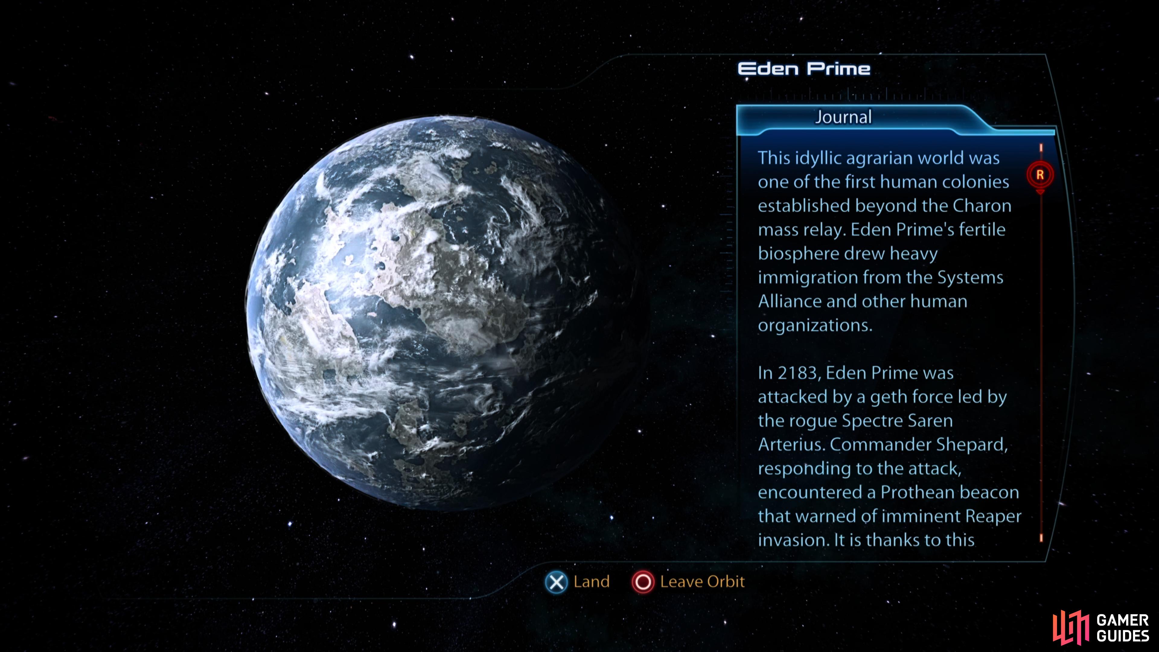 Priority: Eden Prime takes place on… Eden Prime. Where else?