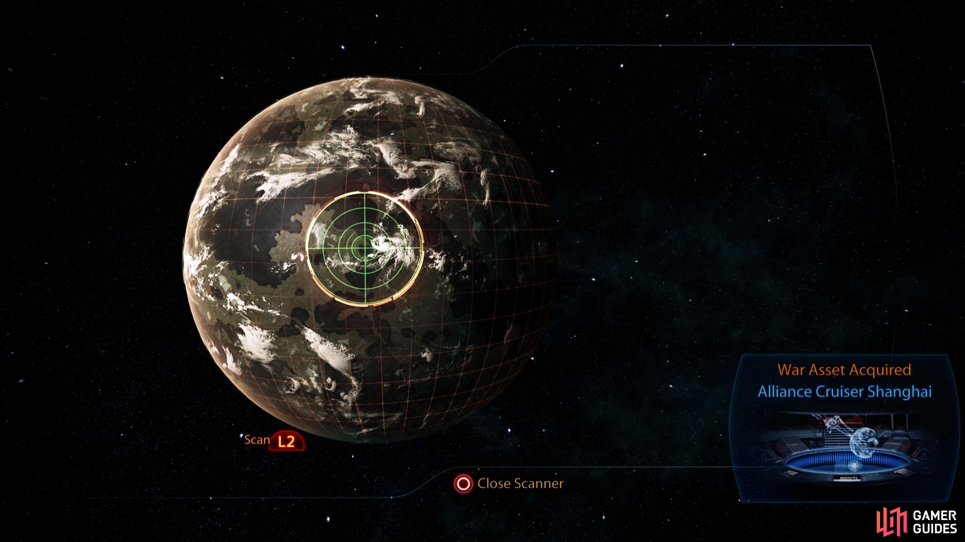 The Alliance Cruiser Shanghai can be found by scanning Terra Nova.