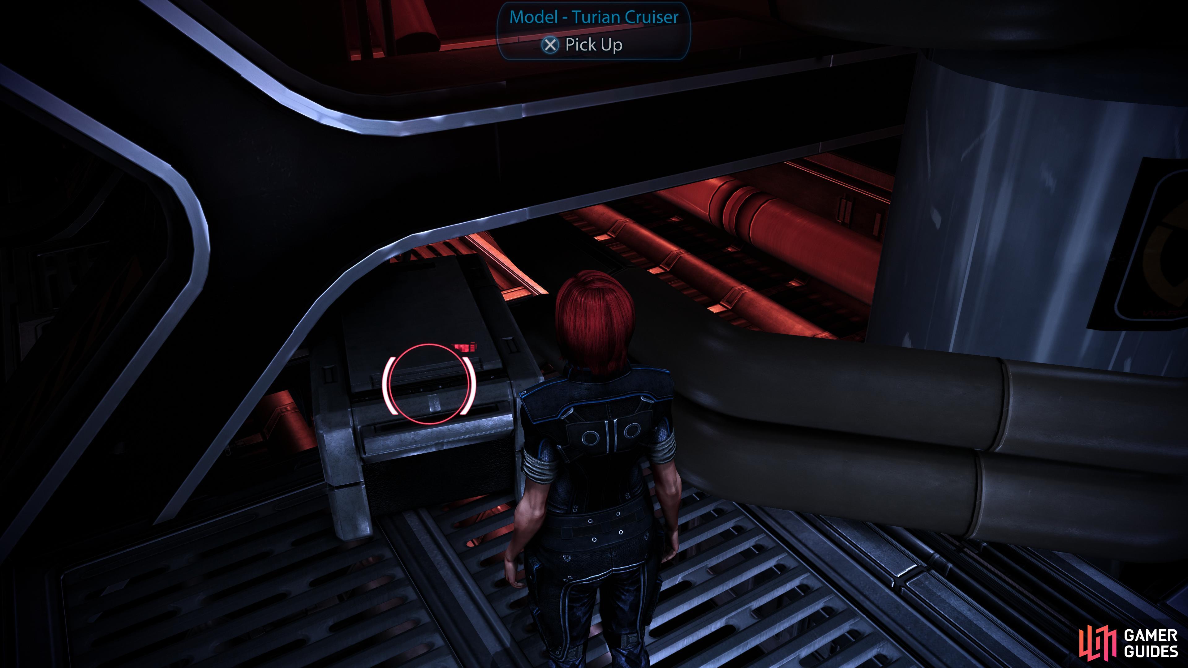 In the Engineering bay you'll find the Model - Turian Crusier,