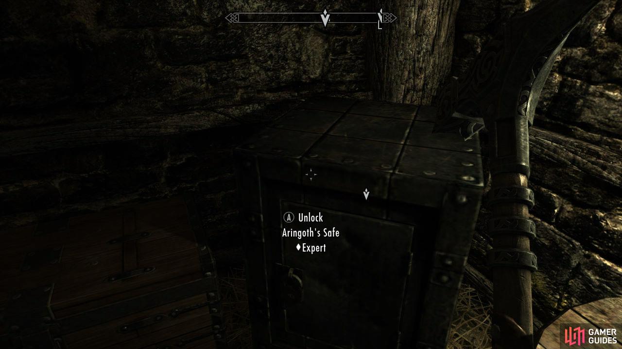 Either way, when you get the key, return downstairs and go down to the basement and here, sneak your way to the marker and open the safe. Take the loot inside, then go into the sewers right next to the safe to make your escape. After that, head back to Brynjolf and speak to him. Show him what you found and in the end he'll pay you your pay (600 Gold) and will tell you that Maven Black-Briar wants to speak to you personally.