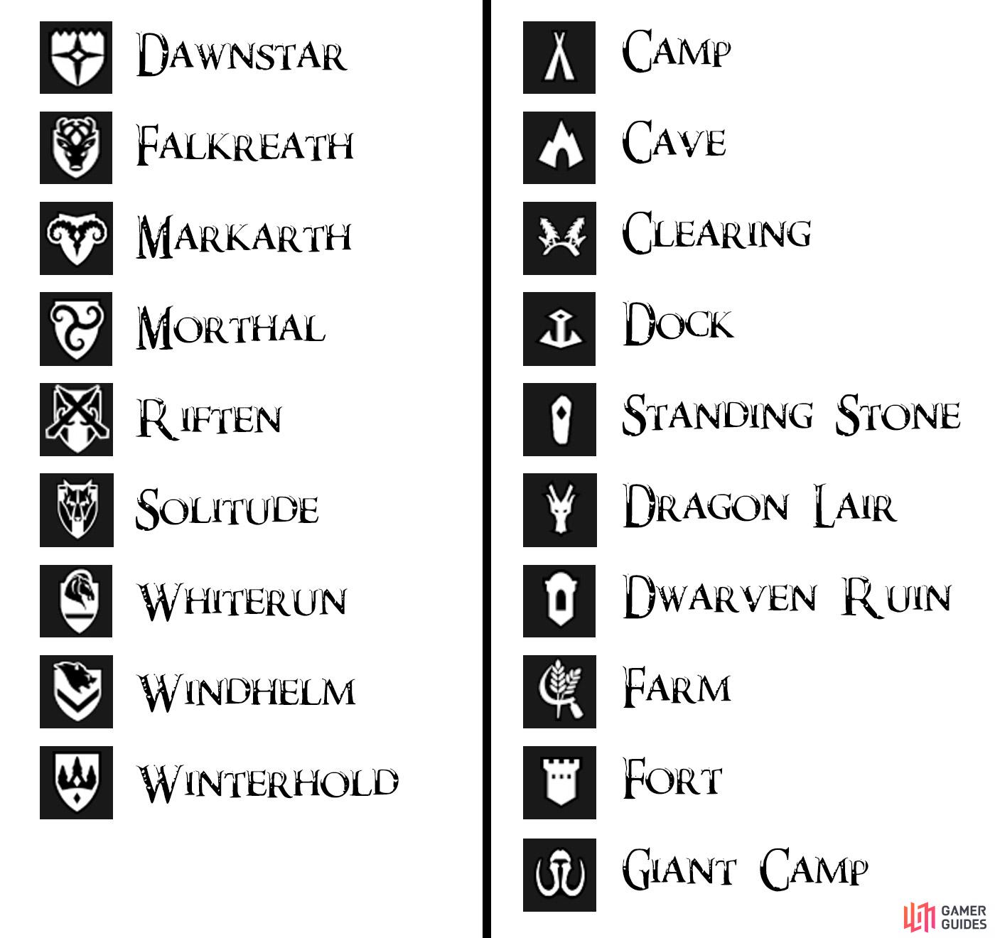 skyrim symbol black and white