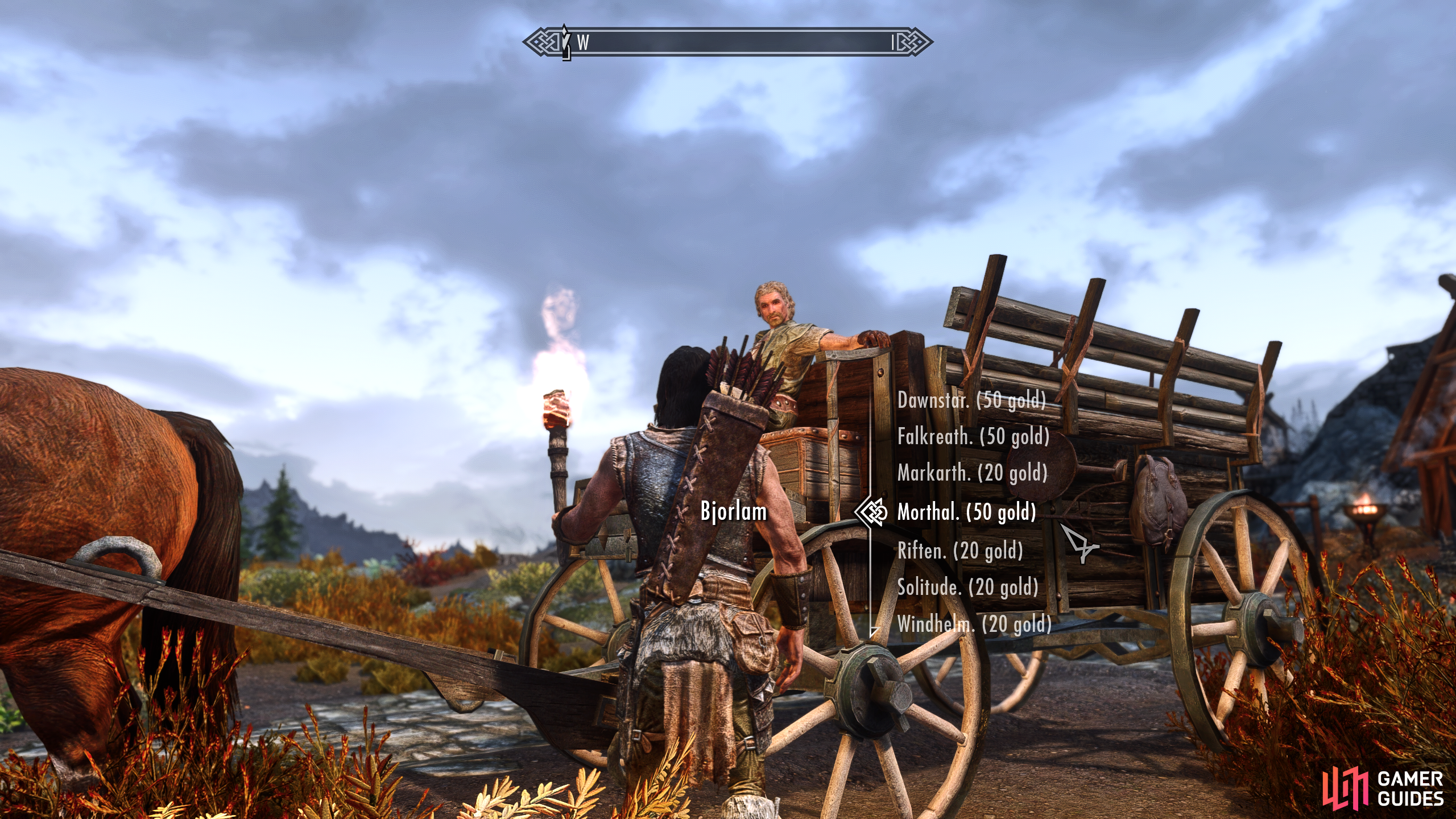 If you'd rather get to Ustengrav without walking so much, take the carriage from Whiterun stables to Morthal.