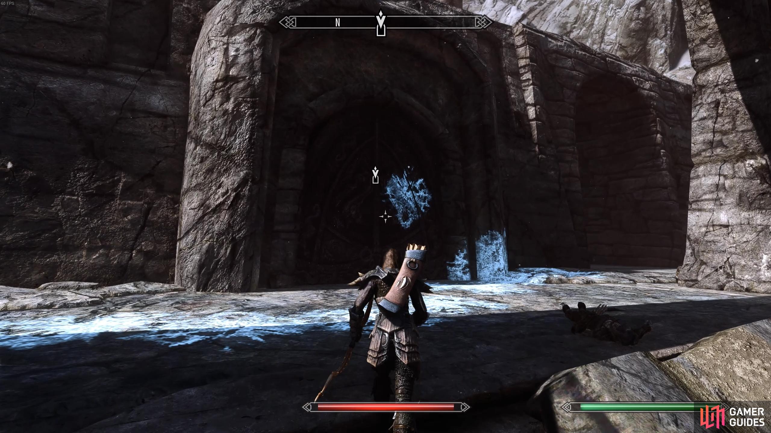 You can enter Skuldafn Temple after defeating the dragons and draugr in the courtyard.