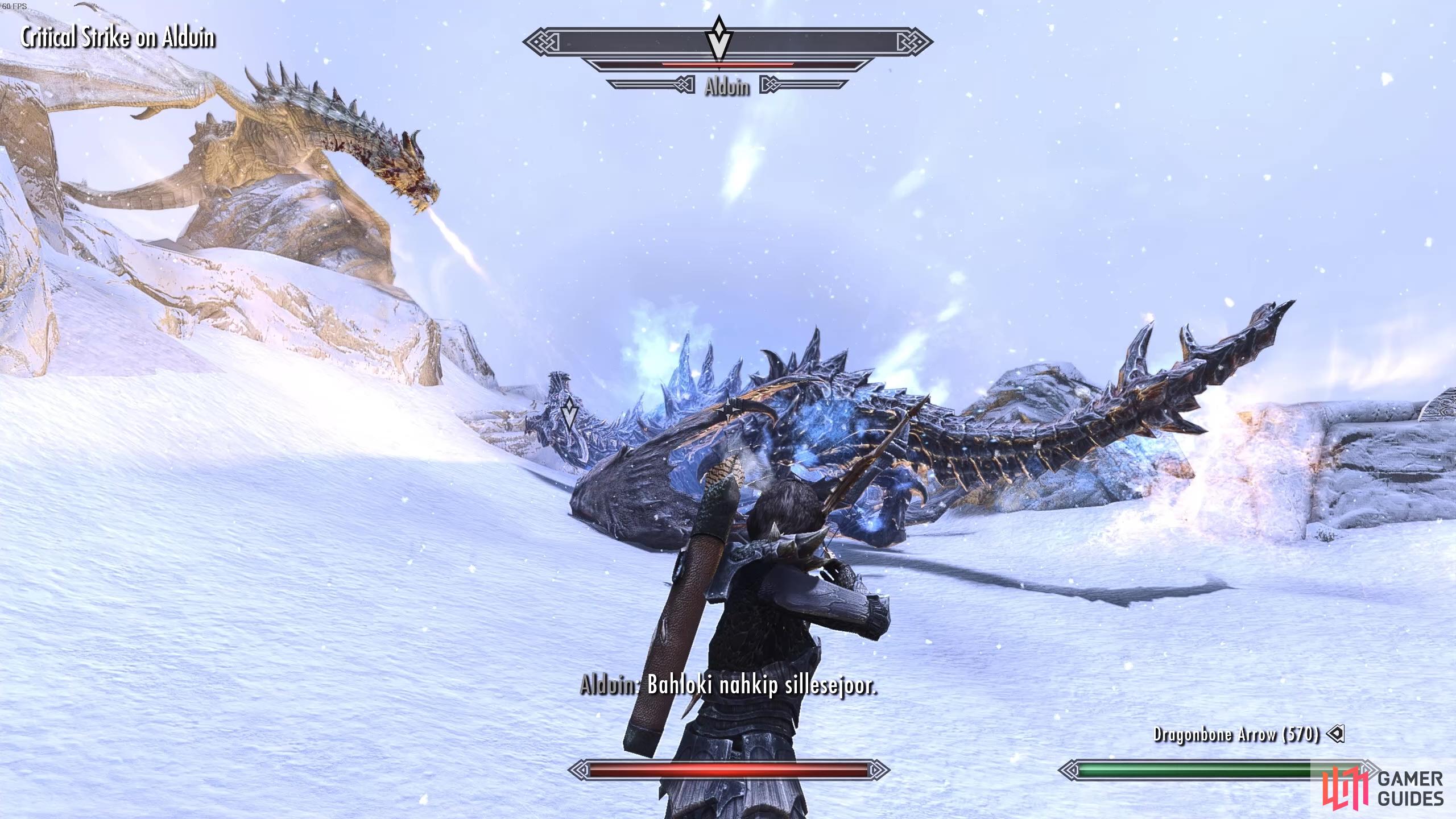 You can try to flank Alduin while he's fighting others to limit damage to yourself.