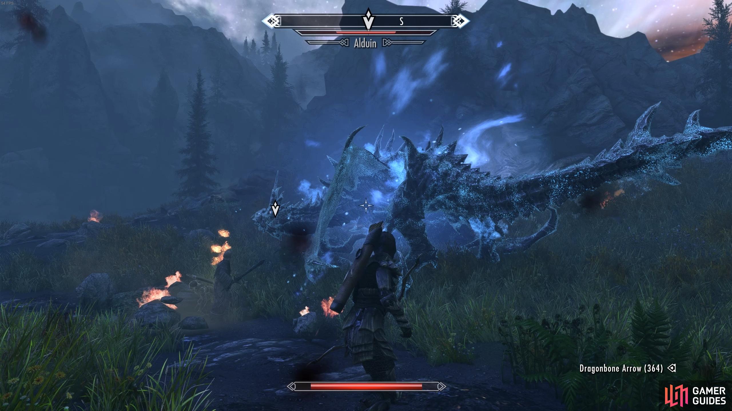 Keep using Dragonrend to ensure Alduin stays on the ground as you attack him.