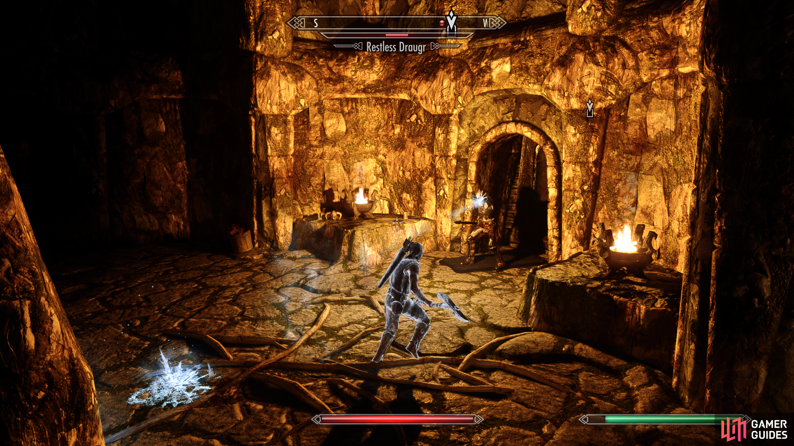 Be sure to kill Restless Draugr as quickly as possible to avoid their frost attacks.