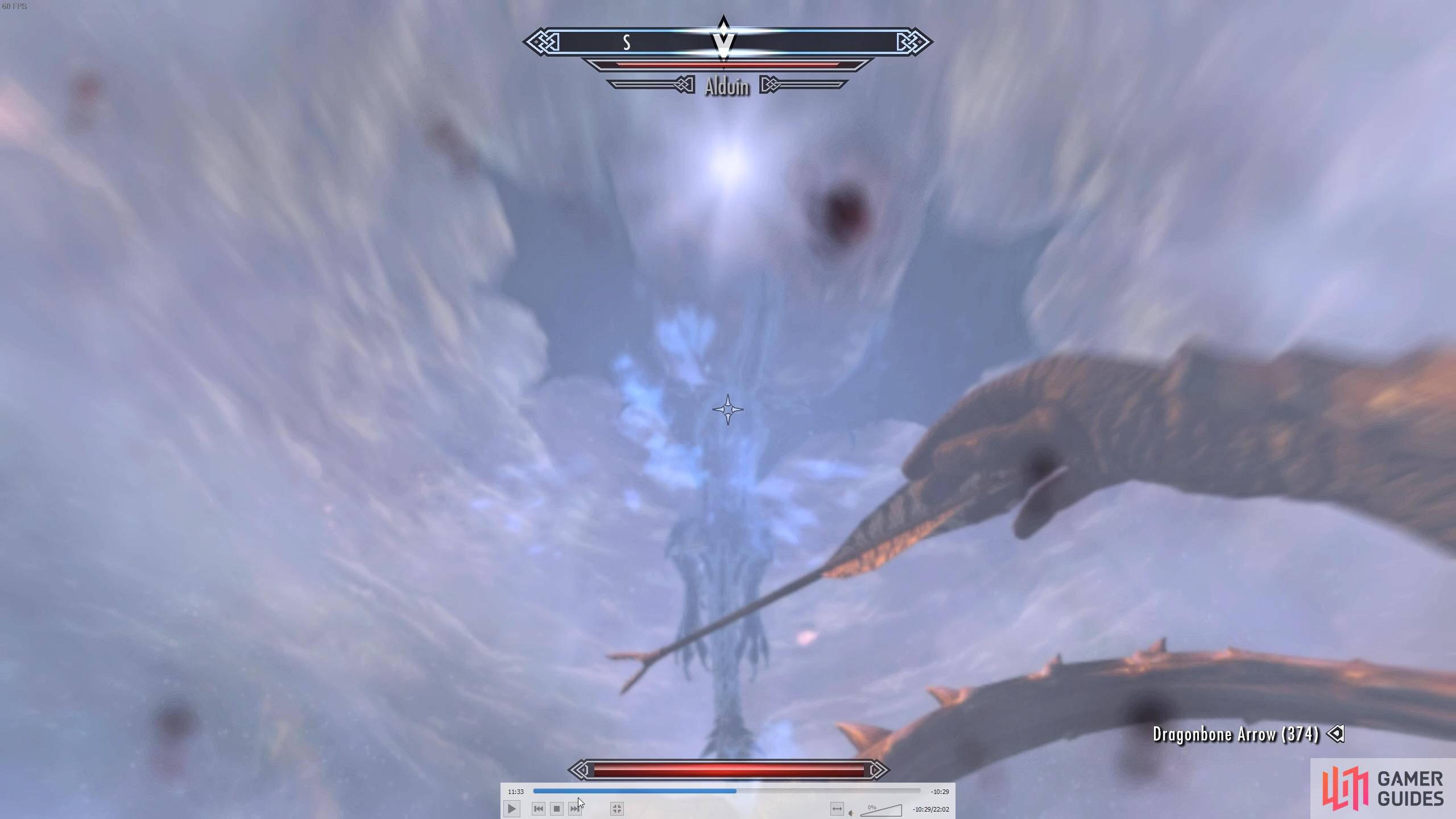 Wait for Alduin to hover before using Dragonrend.