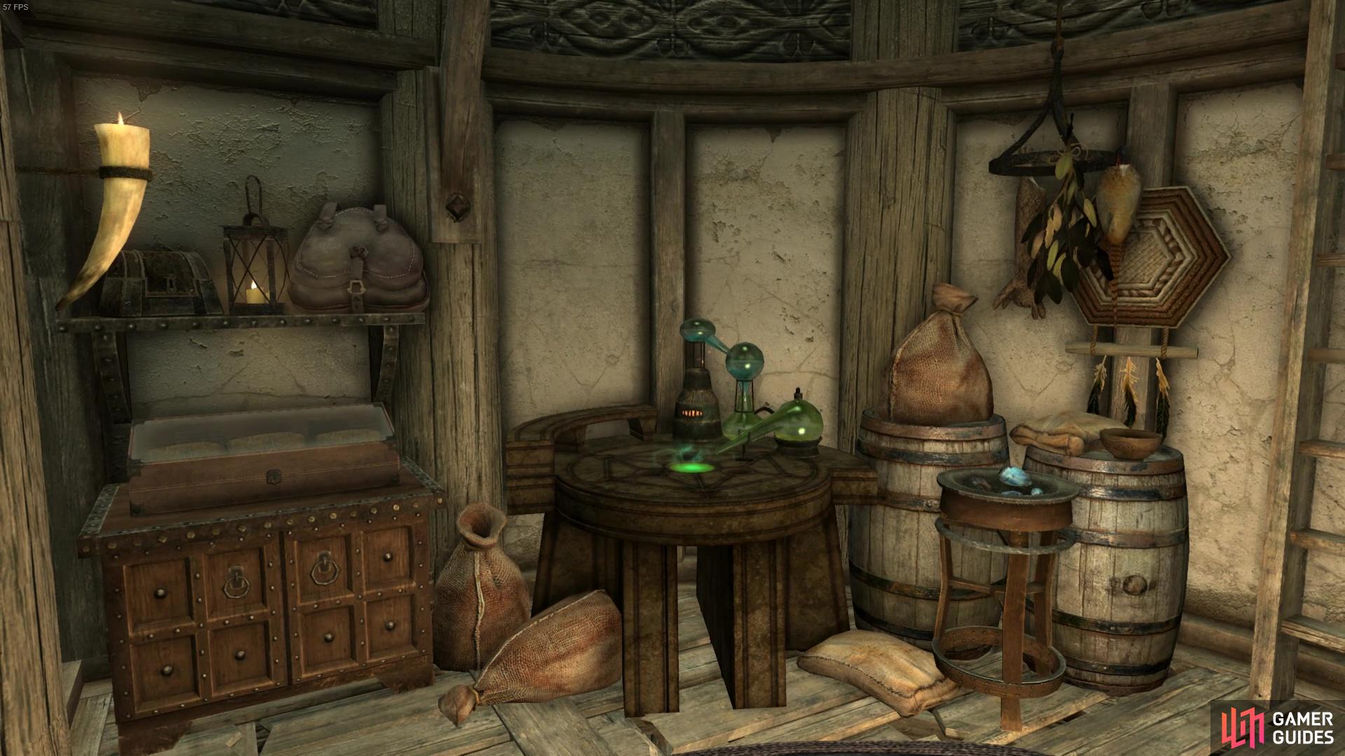 The most important aspect of the Laboratory, the Alchemy lab, is found on the top floor.