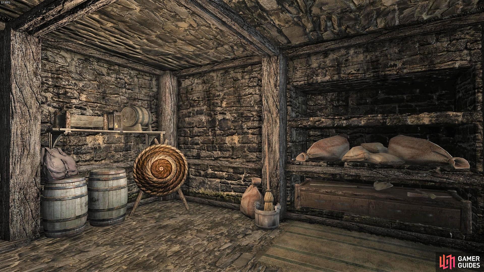 You could even practice your archery in the cellar (won't skill build though unfortunately).