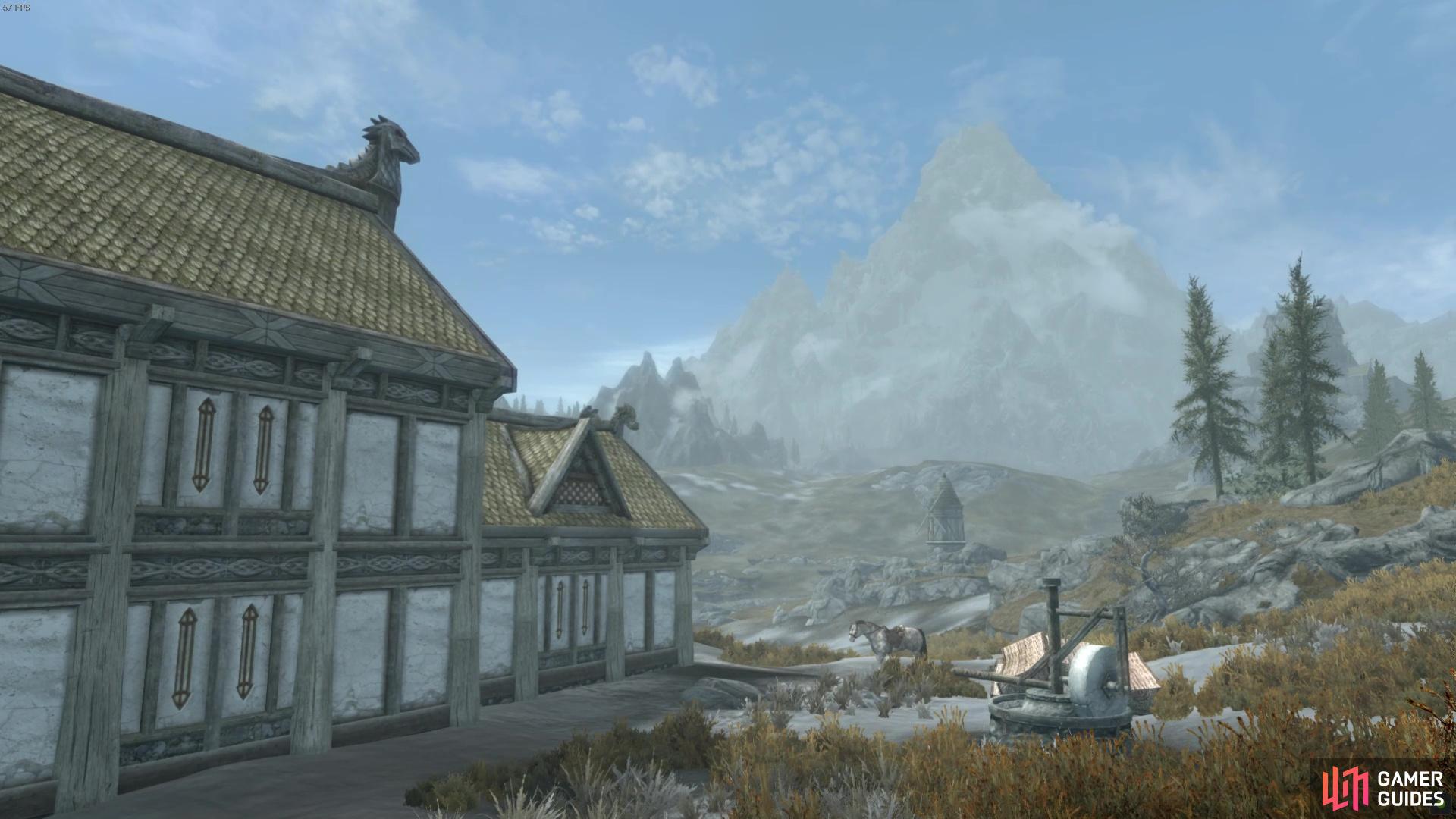 Heljarchen Hall is in The Pale but overlooks Dragonsreach in the distance. 