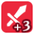 "Strength +3" icon