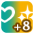 "HP/Lck +8" icon