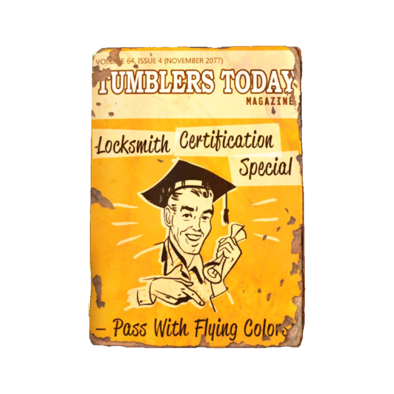 #4 Locksmith Certification Special Pass With Flying Colors Fallout