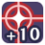 "Hit +10" icon