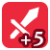 "Strength +5" icon