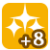 "Luck +8" icon