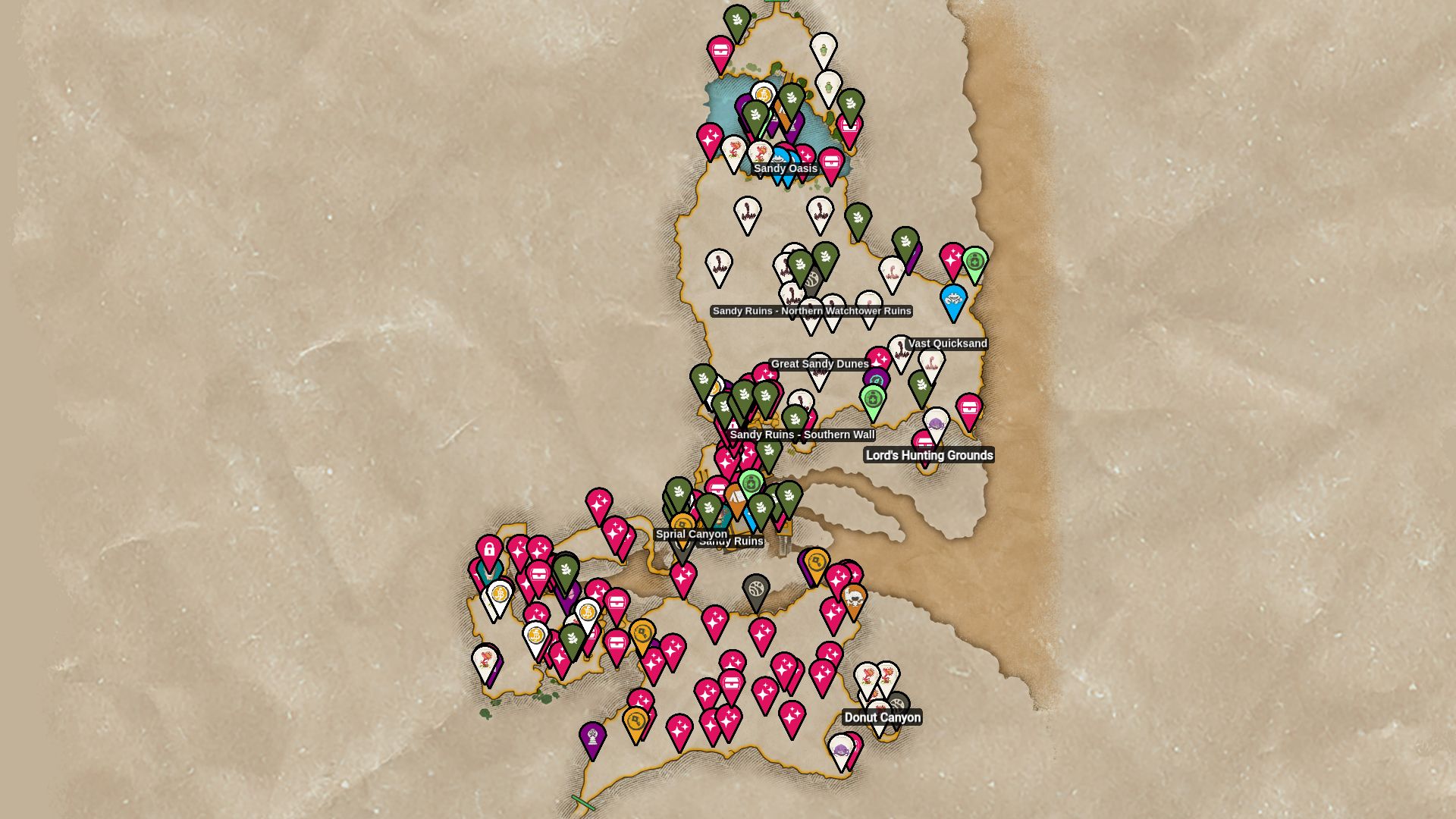 Great Sandy Desert Map Interactive Map - One Piece Odyssey | Gamer Guides®