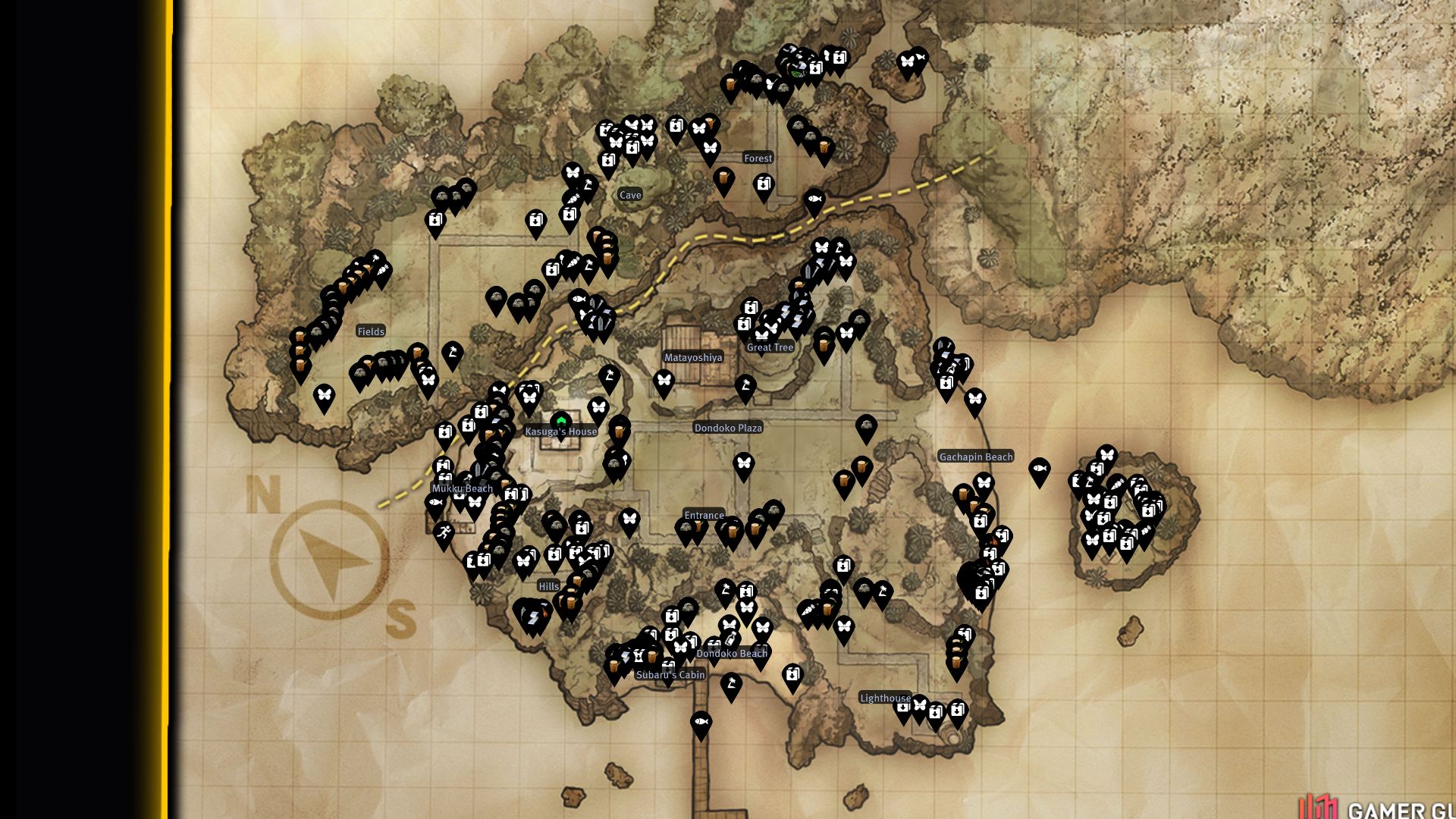 DonDoko Island Map Interactive Map - Like a Dragon: Infinite Wealth ...