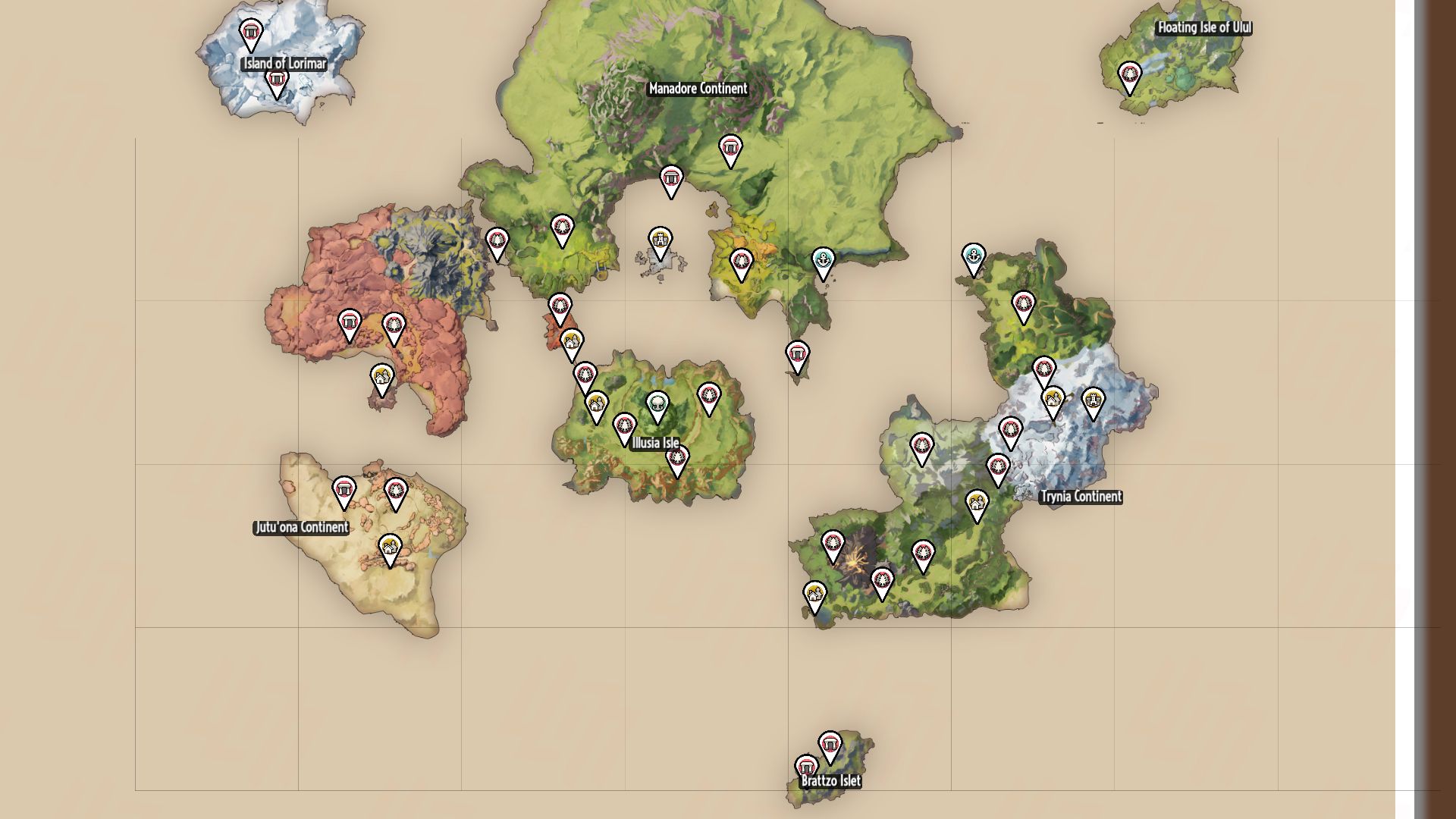 visions of mana blue dots on map
