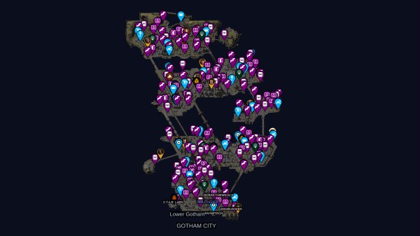 Gotham Knights Gotham City interactive map