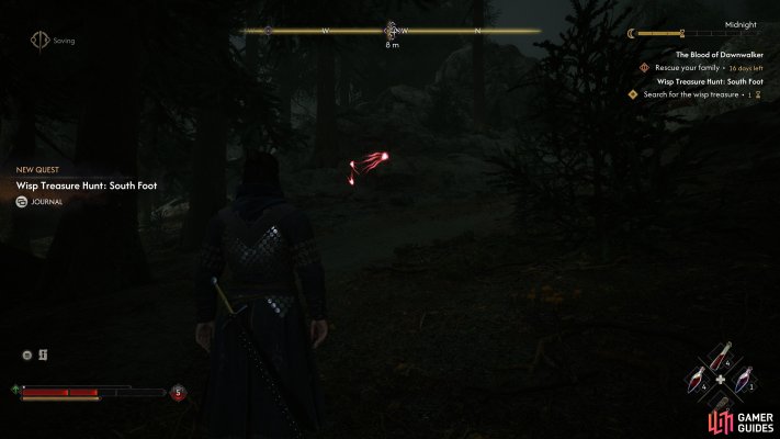 Wisp Treasure Hunt: South Foot