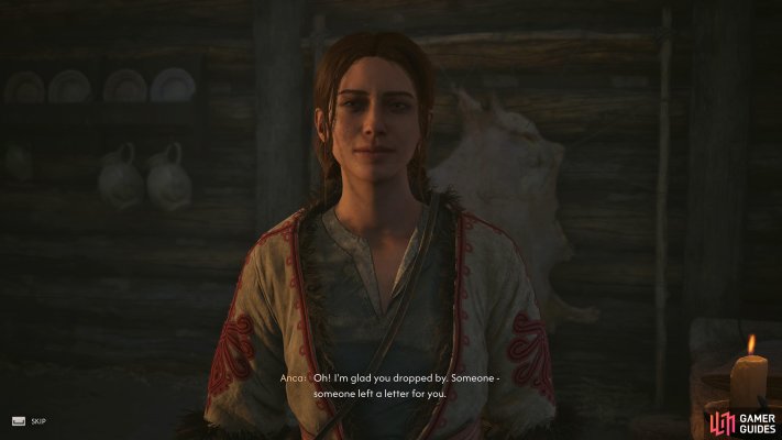 Receive the mysterious letter from Anca