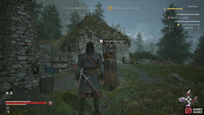 Take the items back to the blacksmith