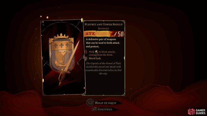 Fleuret and Tower Shield